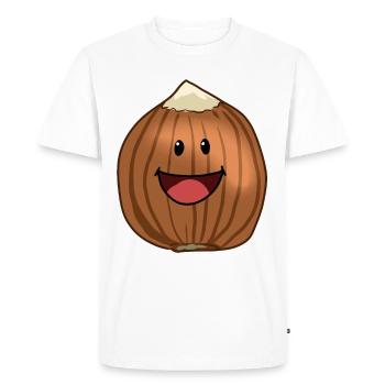 Hazelnut Nut Nuts Food Vegans - Men's Premium Organic T-Shirt - white - Front - Nico (187cm)