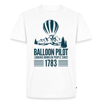 Balloon - Balloon Pilot depuis 1783 - T-shirt Premium bio Homme - blanc - Devant - Nico (187cm)