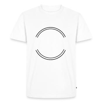 Circle Dark Round Black Symbols & Shapes - Men's Premium Organic T-Shirt - white - Front - Nico (187cm)