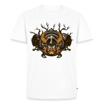 VIKINGS - Men's Premium Organic T-Shirt - white - Front - Nico (187cm)