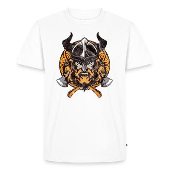 VIKINGS - Men's Premium Organic T-Shirt - white - Front - Nico (187cm)