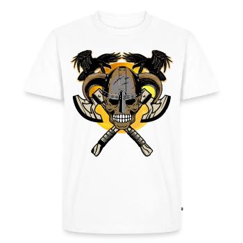 VIKINGS - Men's Premium Organic T-Shirt - white - Front - Nico (187cm)