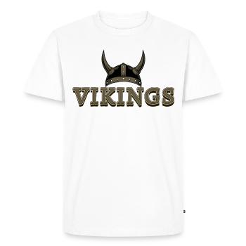 VIKINGS - Men's Premium Organic T-Shirt - white - Front - Nico (187cm)