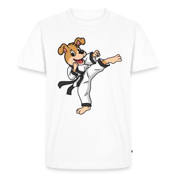 Karate Dog Judo Dogs Sports Kids Club - Men's Premium Organic T-Shirt - white - Front - Nico (187cm)