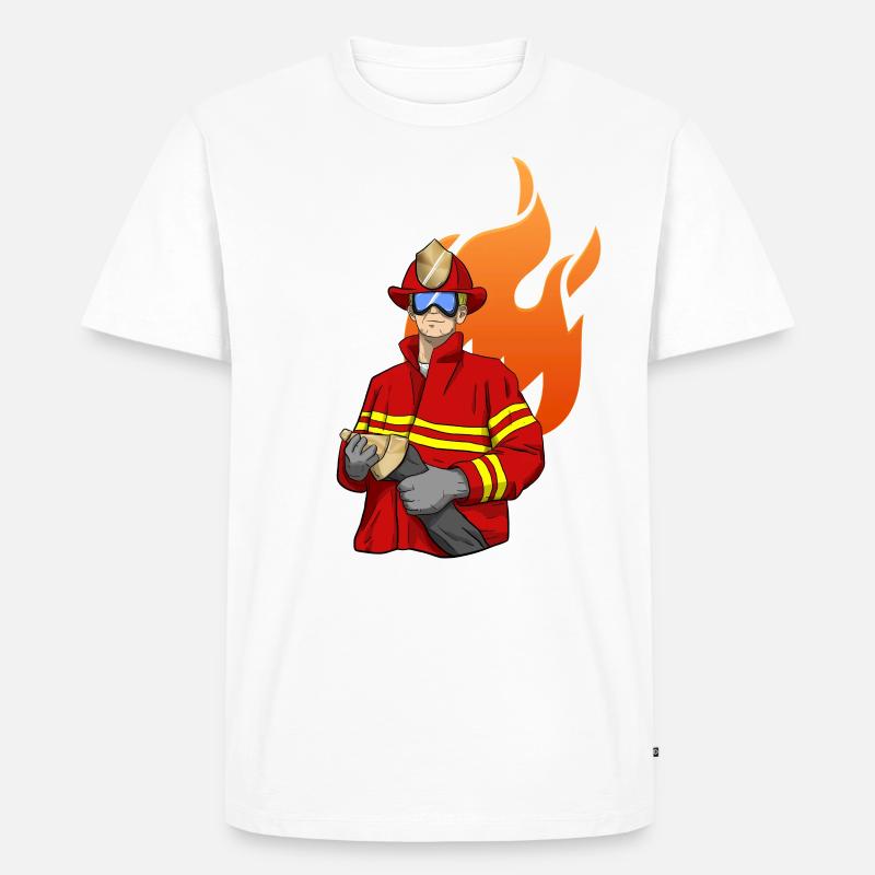 Pompier pompier - T-shirt Premium bio Homme - blanc