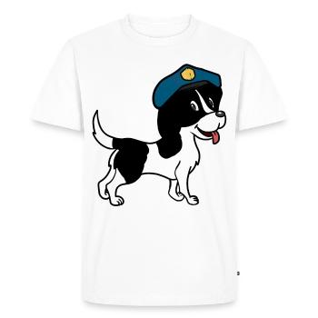 Chien police chien chien chien de garde chien de garde animaux de la police - T-shirt Premium bio Homme - blanc - Devant - Nico (187cm)