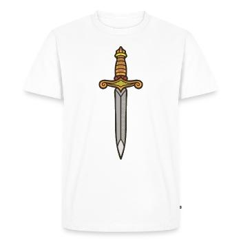 Sword - Men's Premium Organic T-Shirt - white - Front - Nico (187cm)