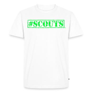 #Scouts - T-shirt Premium bio Homme - blanc - Devant - Nico (187cm)