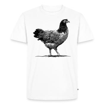 Poulets pré-boursinaires poulet poulet - T-shirt Premium bio Homme - blanc - Devant - Nico (187cm)
