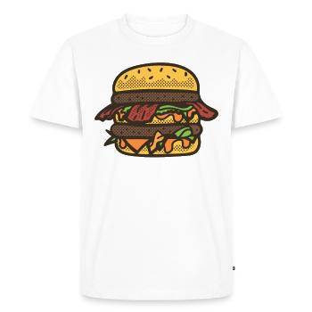 Hamburgers - T-shirt Premium bio Homme - blanc - Devant - Nico (187cm)