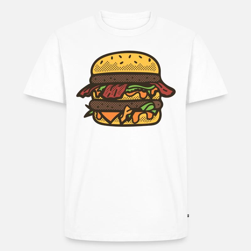 Hamburger - Männer Premium Bio T-Shirt - Weiß