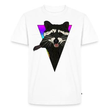 Raton laveur en triangle Idée cadeau pour animaux - T-shirt Premium bio Homme - blanc - Devant - Nico (187cm)