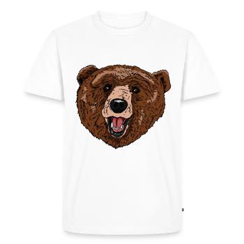 Ours brun de l'idée de cadeau du parc national - T-shirt Premium bio Homme - blanc - Devant - Nico (187cm)