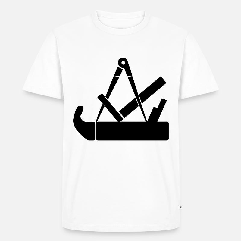 Schreiner Handwerker - Männer Premium Bio T-Shirt - Weiß