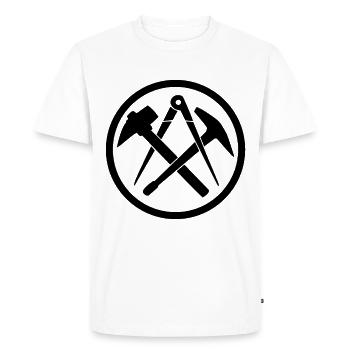 Couvreurs Signes artisanaux signes de corporation - T-shirt Premium bio Homme - blanc - Devant - Nico (187cm)