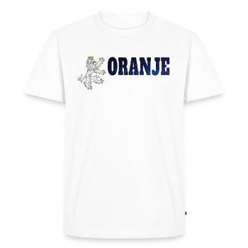 Oranje Hup Holland Hup - Männer Premium Bio T-Shirt - Weiß - Vorne - Nico (187cm)