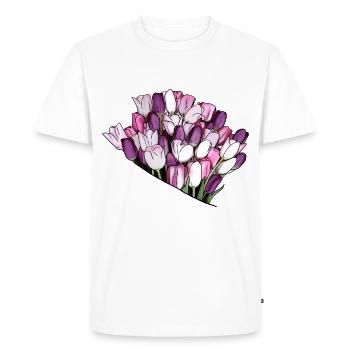 Beau bouquet d'amour pour l'éternité - T-shirt Premium bio Homme - blanc - Devant - Nico (187cm)