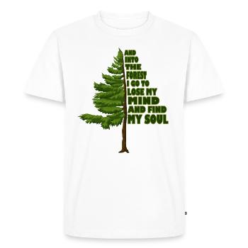 Alpinistes Randonneurs Amoureux de la forêt - T-shirt Premium bio Homme - blanc - Devant - Nico (187cm)