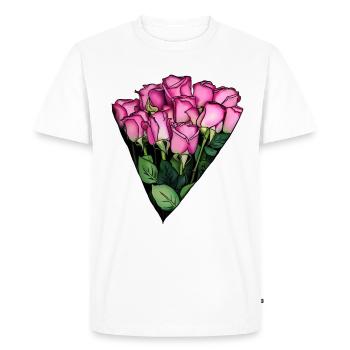 Fleurs du fleuriste Idée cadeau pour les amoureux - T-shirt Premium bio Homme - blanc - Devant - Nico (187cm)