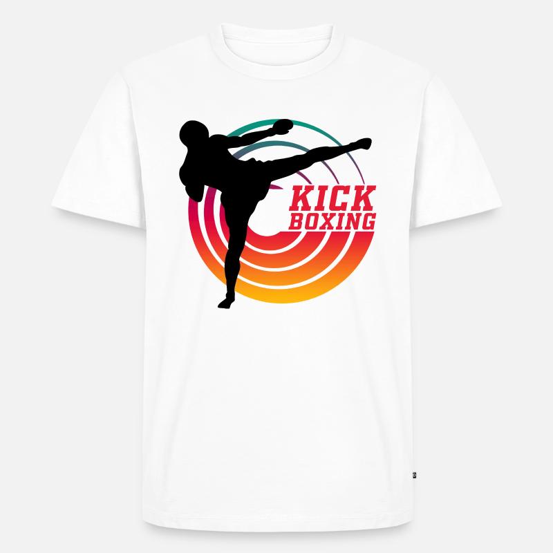 KICKBOXING - Kick Boxer - Männer Premium Bio T-Shirt - Weiß