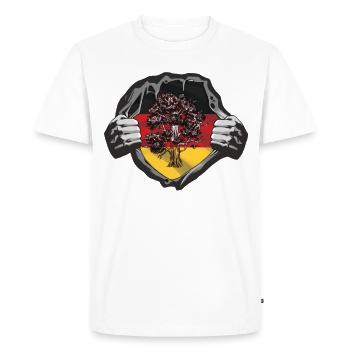 Eiche Deutsch - Men's Premium Organic T-Shirt - white - Front - Nico (187cm)