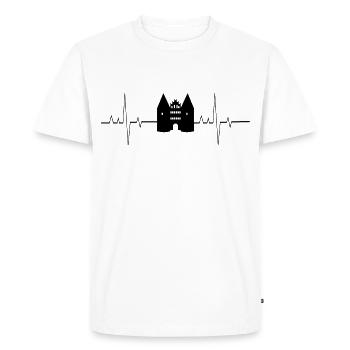 Lübeck Heartbeat Holstentor Hanseatic City - Men's Premium Organic T-Shirt - white - Front - Nico (187cm)