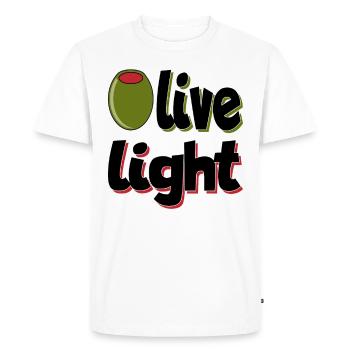 Olive LIght - T-shirt Premium bio Homme - blanc - Devant - Nico (187cm)