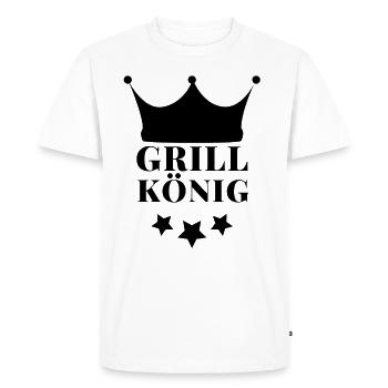 Grillkönig Grillmeister Grillen Grill instructor - T-shirt Premium bio Homme - blanc - Devant - Nico (187cm)