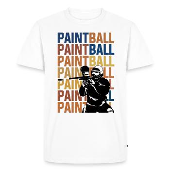 PAINTBALL PAINTBALL PAINTBALL - T-shirt Premium bio Homme - blanc - Devant - Nico (187cm)