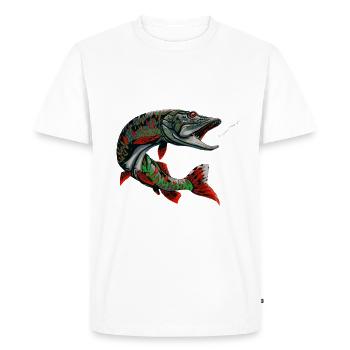 Poisson pour la pêche T-shirt Predator comme sport de loisir - T-shirt Premium bio Homme - blanc - Devant - Nico (187cm)