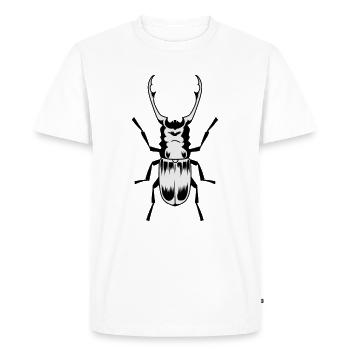 insecte insectes cerf coléoptère animaux nature enfant - T-shirt Premium bio Homme - blanc - Devant - Nico (187cm)