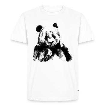 Panda noir - T-shirt Premium bio Homme - blanc - Devant - Nico (187cm)