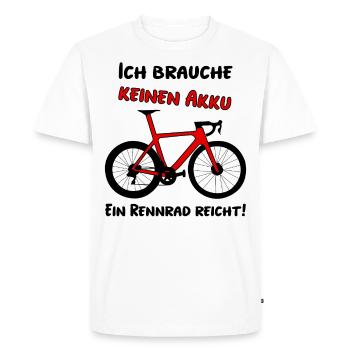 Rennrad lustiger Spruch Rennradfahrer - Männer Premium Bio T-Shirt - Weiß - Vorne - Nico (187cm)