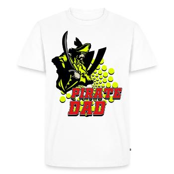 PAPA PIRATE - T-shirt Premium bio Homme - blanc - Devant - Nico (187cm)