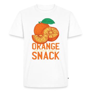 Oranges are the Super Snack T-shirt Orange - Men's Premium Organic T-Shirt - white - Front - Nico (187cm)