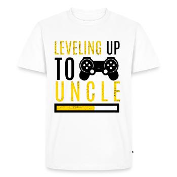 Level Up Uncle Family Nevhew Enfant Grossesse - T-shirt Premium bio Homme - blanc - Devant - Nico (187cm)