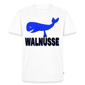 Noix - Drôles de testicules Noix Oeufs de noix - T-shirt Premium bio Homme - blanc - Devant - Nico (187cm)