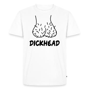 Dickhead Testicles Eggs JGA Bachelor Party Party - Men's Premium Organic T-Shirt - white - Front - Nico (187cm)