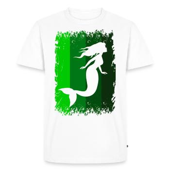 Vert sirène - T-shirt Premium bio Homme - blanc - Devant - Nico (187cm)