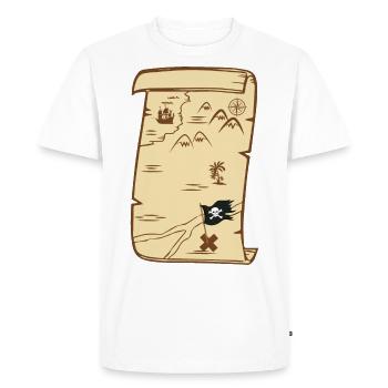 carte au trésor - T-shirt Premium bio Homme - blanc - Devant - Nico (187cm)