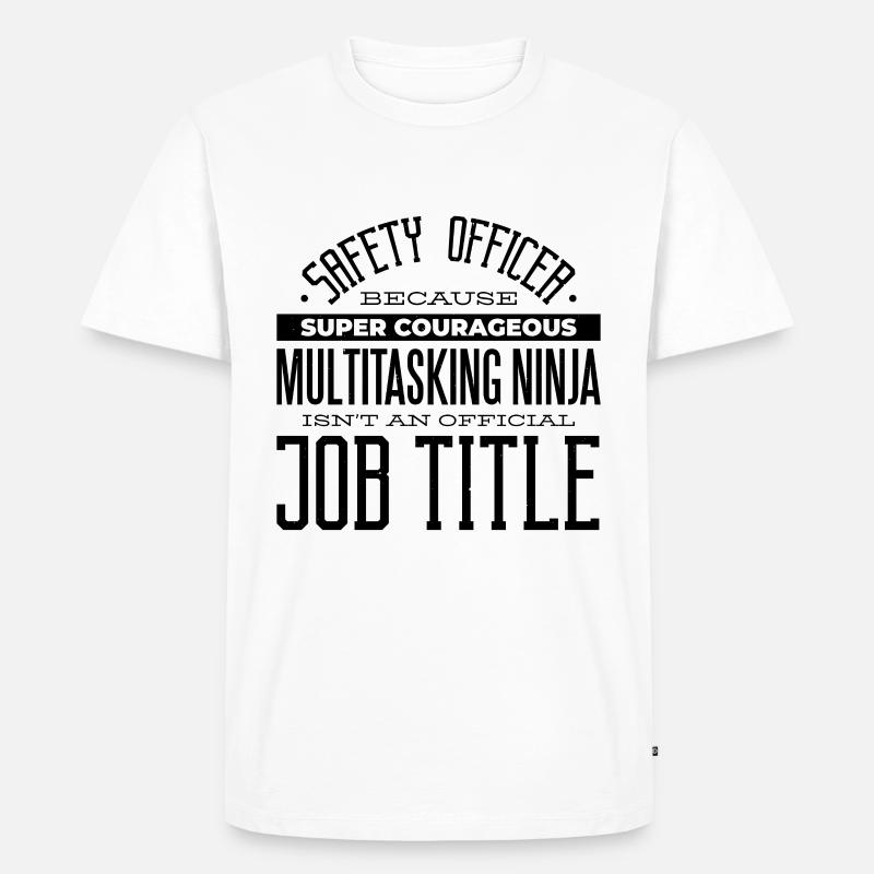 Security Wachmann Tshirt Sicherheitsbeauftragter - Männer Premium Bio T-Shirt - Weiß