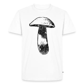Cèpes pour hommes Cèpes Cueilleurs - T-shirt Premium bio Homme - blanc - Devant - Nico (187cm)