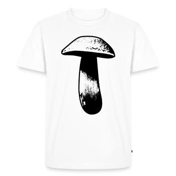 Cèpes pour hommes Cèpes Cueilleurs - T-shirt Premium bio Homme - blanc - Devant - Nico (187cm)