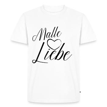 Malle amour - T-shirt Premium bio Homme - blanc - Devant - Nico (187cm)