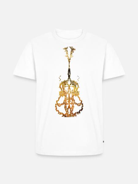 Guitar Surreal Golden - Men's Premium Organic T-Shirt - white