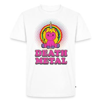 Death Metal Licorne - T-shirt Premium bio Homme - blanc - Devant - Nico (187cm)