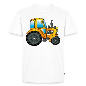 tracteur - T-shirt Premium bio Homme - blanc - Devant - Nico (187cm)