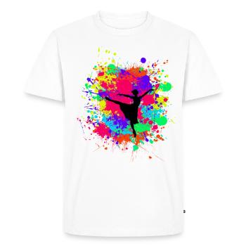 Belle grande ballerine en cadeau de couleur - T-shirt Premium bio Homme - blanc - Devant - Nico (187cm)