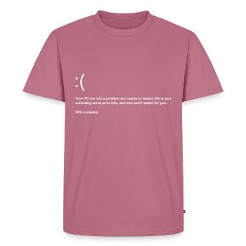 Nerd blue screen error - Men's Premium Organic T-Shirt - mauve - Front - Nico (187cm)