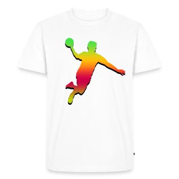 MAIN BALLER - T-shirt Premium bio Homme - blanc - Devant - Nico (187cm)